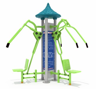 三人坐推訓練器