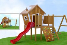 兒童木質滑梯17