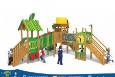 兒童木質滑梯04