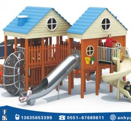 兒童木質滑梯08