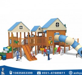 兒童木質滑梯09