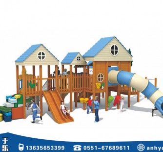 兒童木質滑梯09