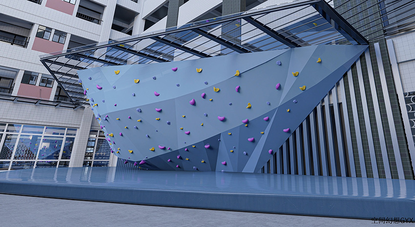 室外攀巖墻設施