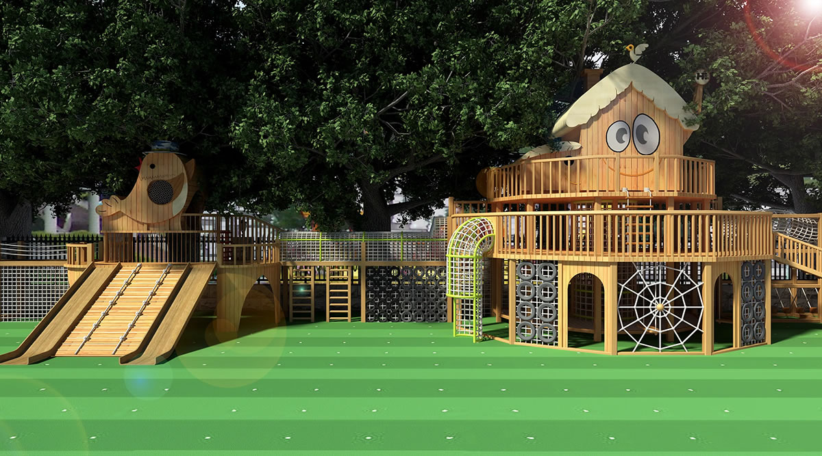 戶外木質滑梯定制