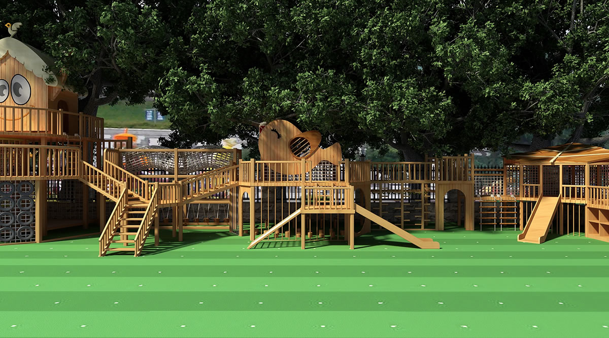 戶外木質滑梯定制