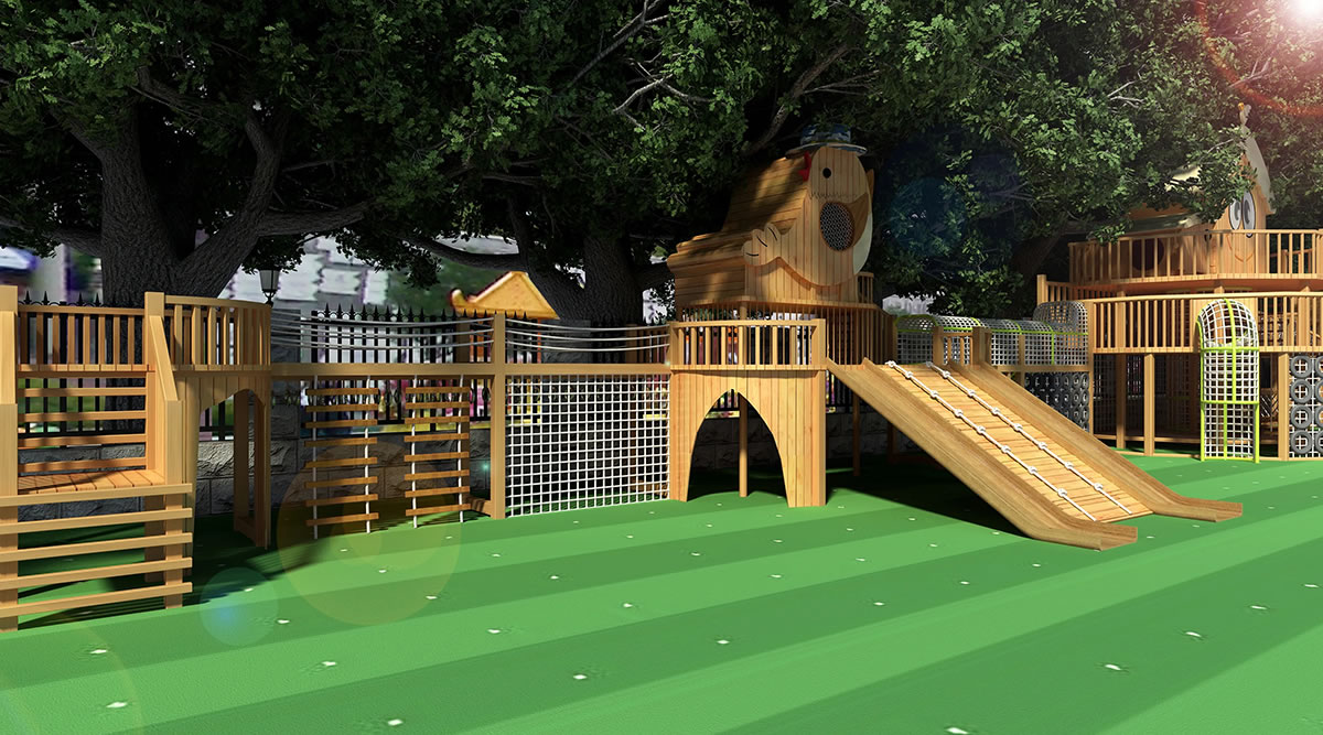 戶外木質滑梯定制