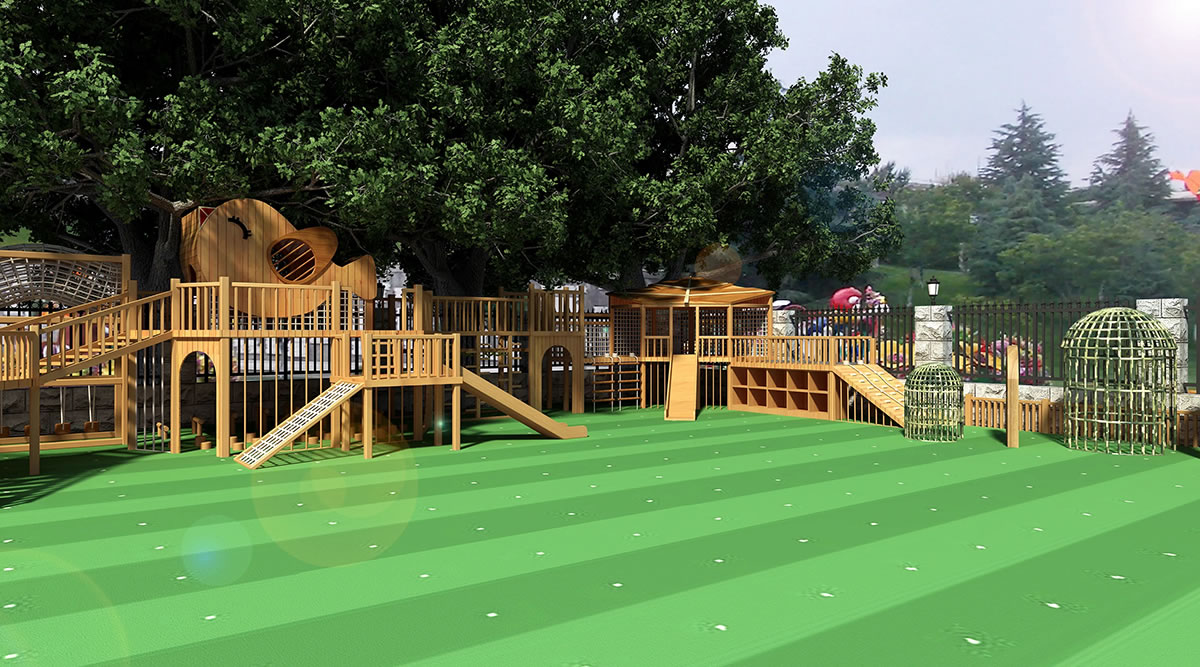 戶外木質滑梯定制