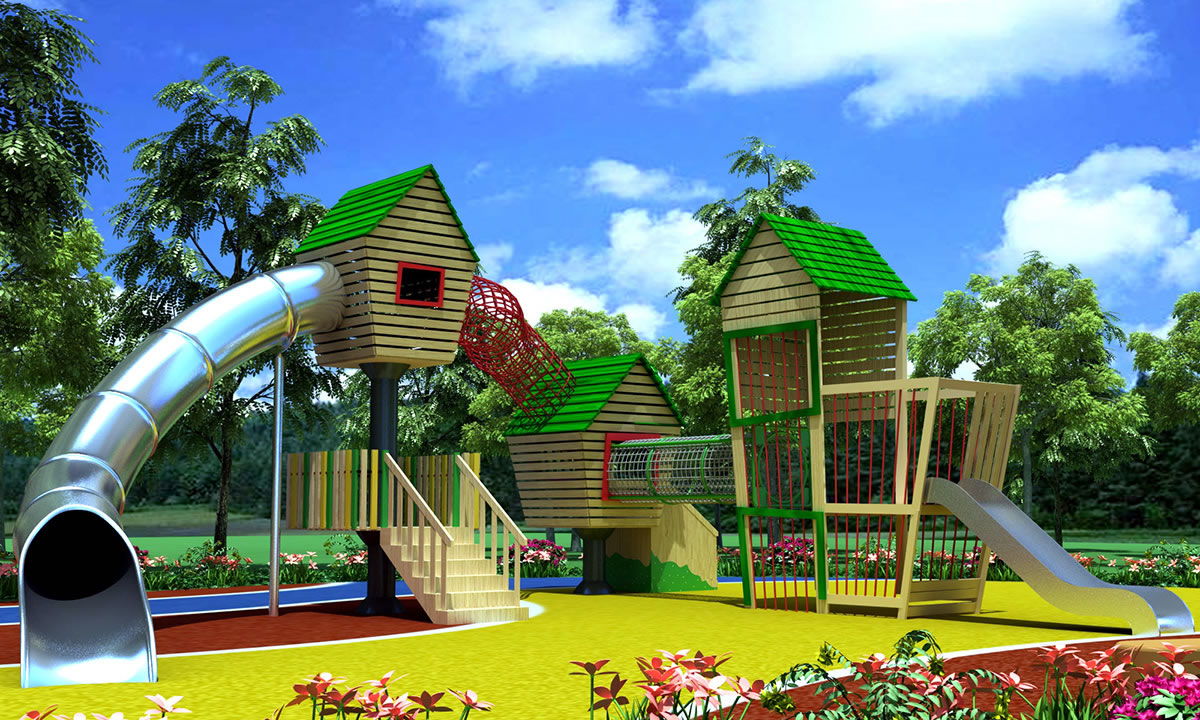 戶外木質滑梯設施 戶外木質滑梯設施